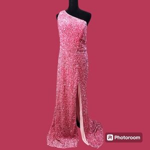 Pink Sequin Formal /Wedding/ Prom Dress